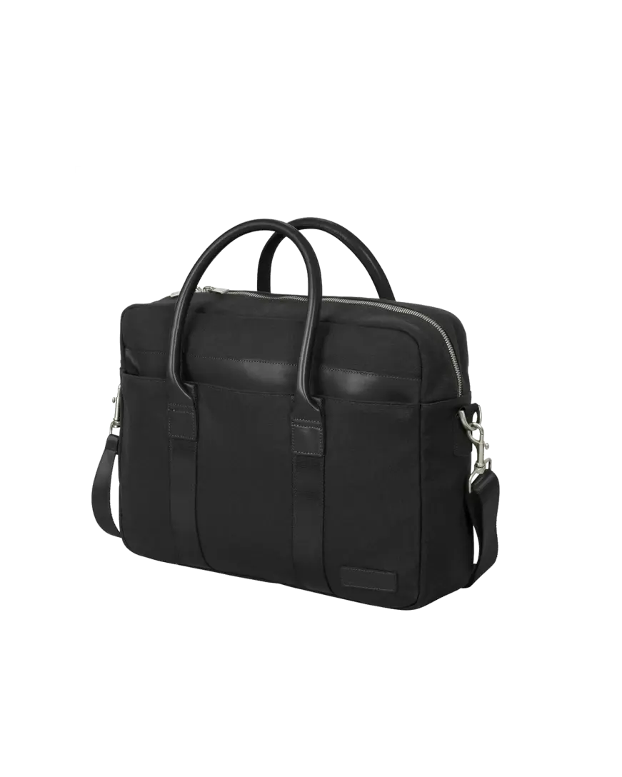 BB18830 Brooks Brothers® Wells Canvas Briefcase | BlueCotton