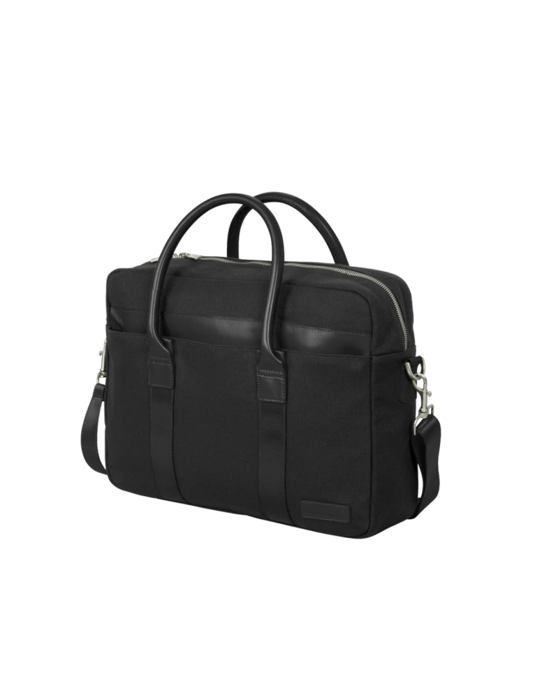 Image of a model wearing a BB18830 Brooks Brothers® Wells Briefcase