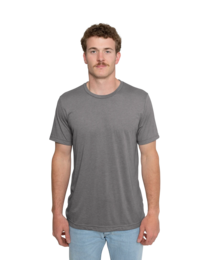 Image of a model wearing 3413 Bella + Canvas Tri-Blend Tee