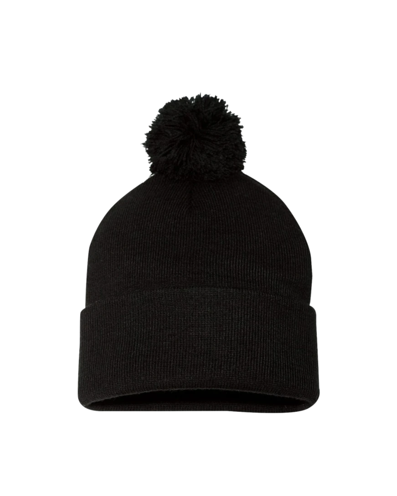 Image of a model wearing a SP15 Sportsman Pom-Pom 12 Inch Knit Beanie