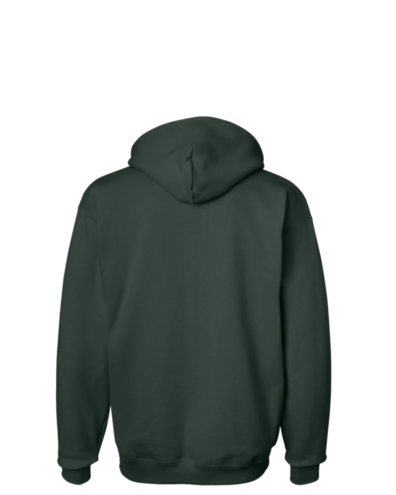 Image of a model wearing a F170 Hanes Pullover Hooded Sweatshirt