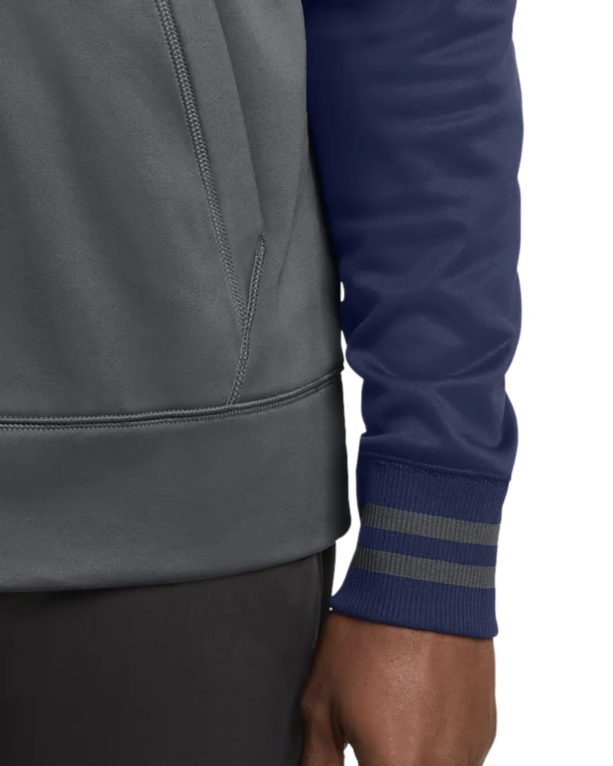 Closeup of a ST236 Sport-Tek Sport-Wick Varsity Fleece Full-Zip Hooded Jacket