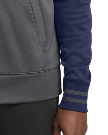 Closeup of a ST236 Sport-Tek Sport-Wick Varsity Fleece Full-Zip Hooded Jacket