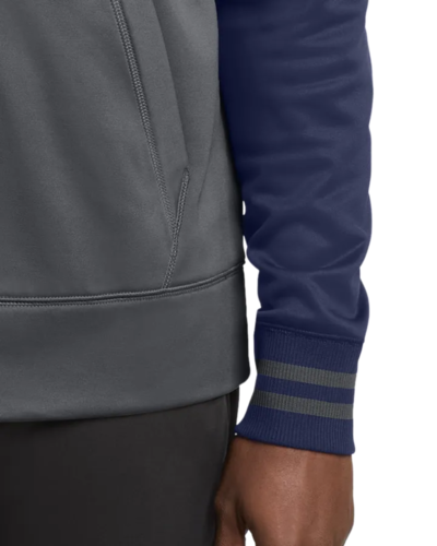Closeup of a ST236 Sport-Tek Sport-Wick Varsity Fleece Full-Zip Hooded Jacket
