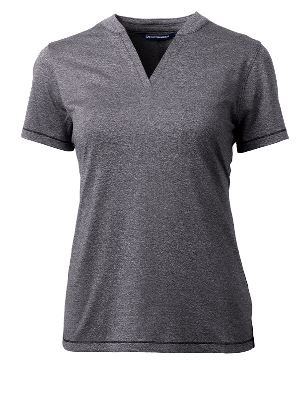 LCK00153 Cutter & Buck Forge Heathered Stretch Womens Blade Top