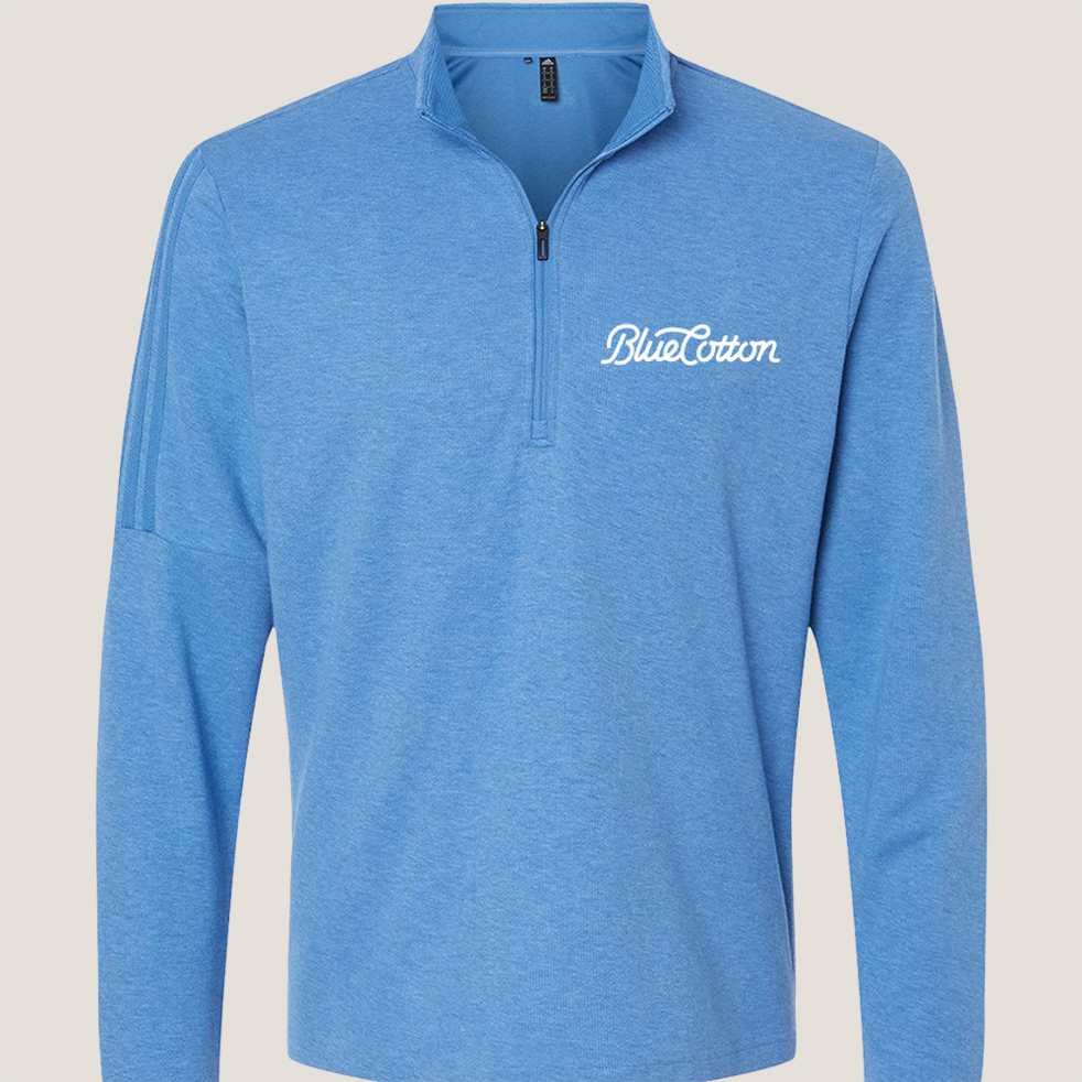 Image of A554 Adidas 3-Stripes Quarter-Zip Sweater