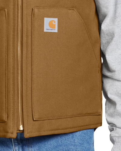 Closeup of a CT106676 Carhartt Duck Vest
