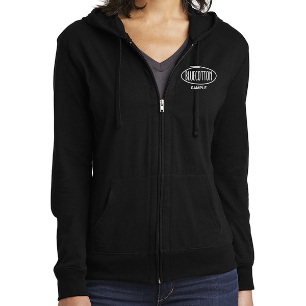 DT2100 District Juniors Jersey Full-Zip T-shirt Hoodie