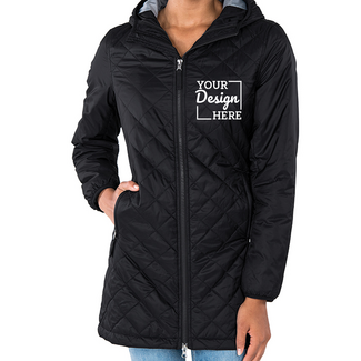 Custom Outerwear:  5245 Charles River Women's Lithium Quilted Hooded Parka