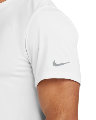 Closeup of a NKDX8730 Nike Swoosh Sleeve rLegend Tee