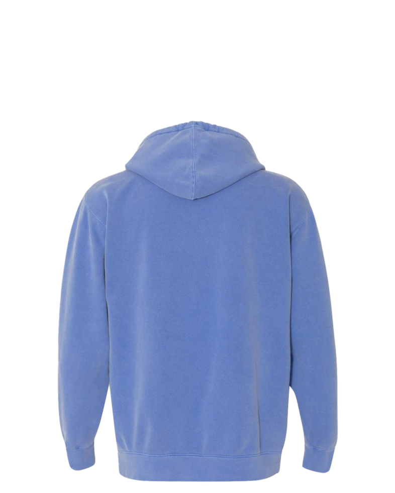 Image of a model wearing a CC1567 Comfort Colors Hooded Pullover Sweatshirt