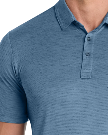 Closeup of a TM1MW451 TravisMathew Auckland Slub Polo