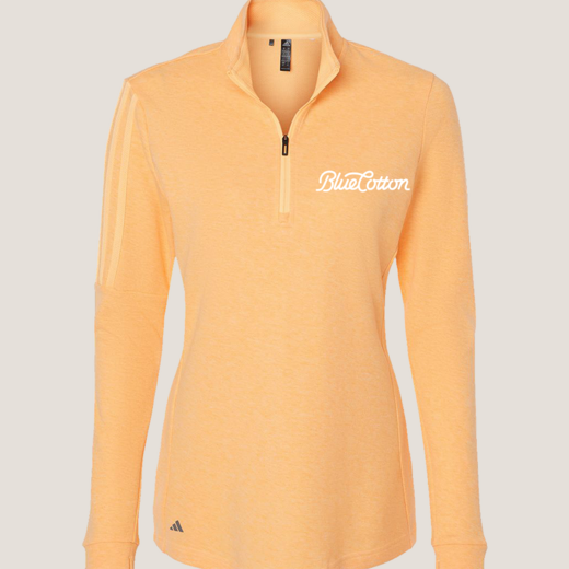 Sample image of A555 Adidas Women's 3-Stripes Quarter-Zip Sweater