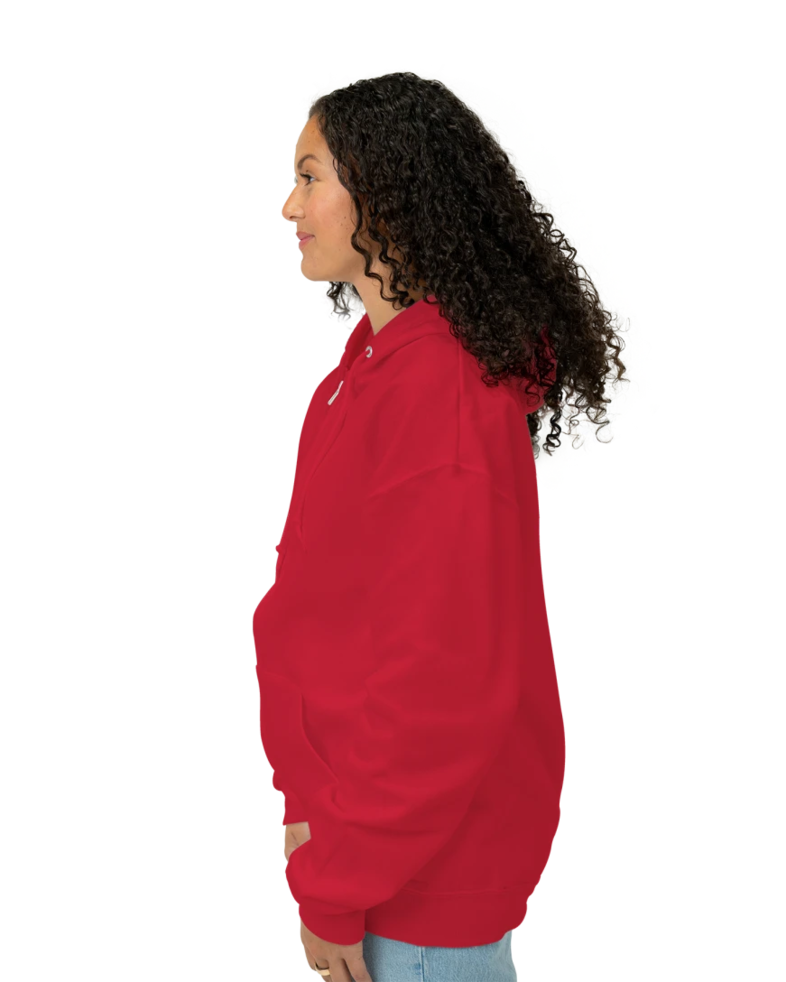 Image of a model wearing a 993M Jerzees Full Zip Hood