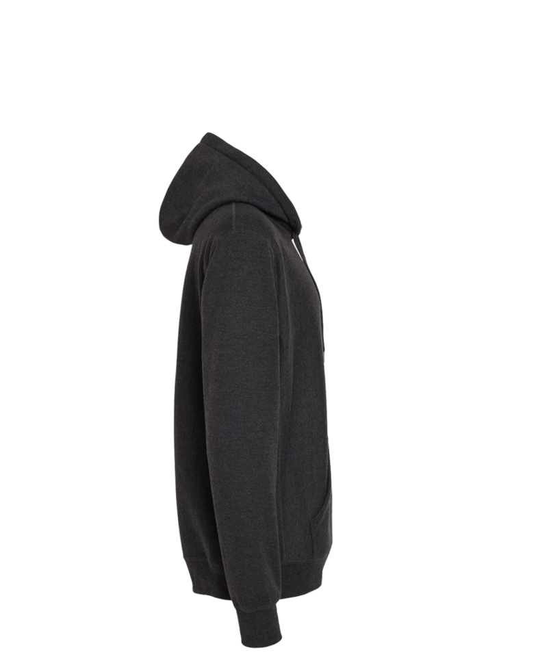 Image of a model wearing a IND5000P Independent Trading Co. Legend Premium Heavyweight Cross-Grain Hooded Sweatshirt