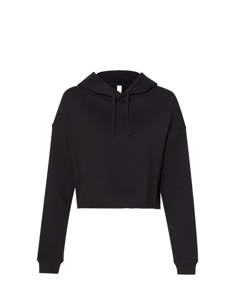 Image of a model wearing a AFX64CRP Independent Trading Co. Women’s Lightweight Cropped Hooded Sweatshirt