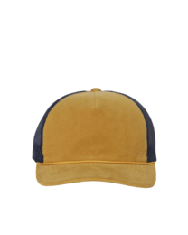 Image of a model wearing 930 Richardson Troutdale Corduroy Trucker Cap