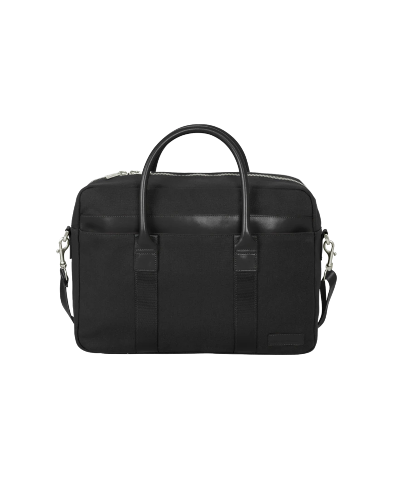 Image of a model wearing a BB18830 Brooks Brothers® Wells Briefcase