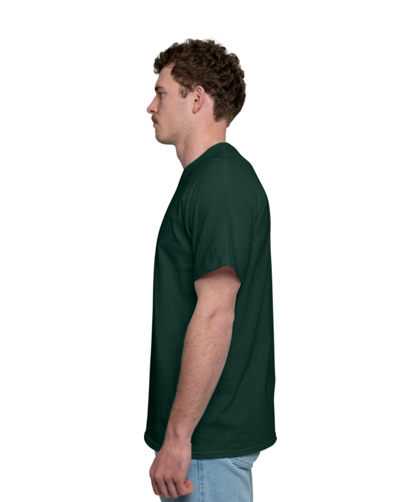 Image of a model wearing a 8000 Gildan DryBlend 50/50 Tee