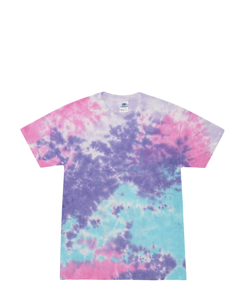 Image of a model wearing a T1000 Colortone Tie Dye Tee