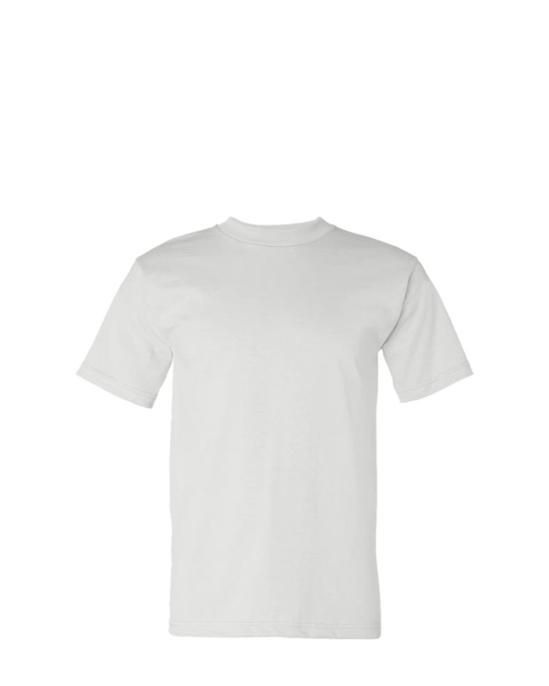 Image of a model wearing a 5100 Bayside USA-Made T-Shirt