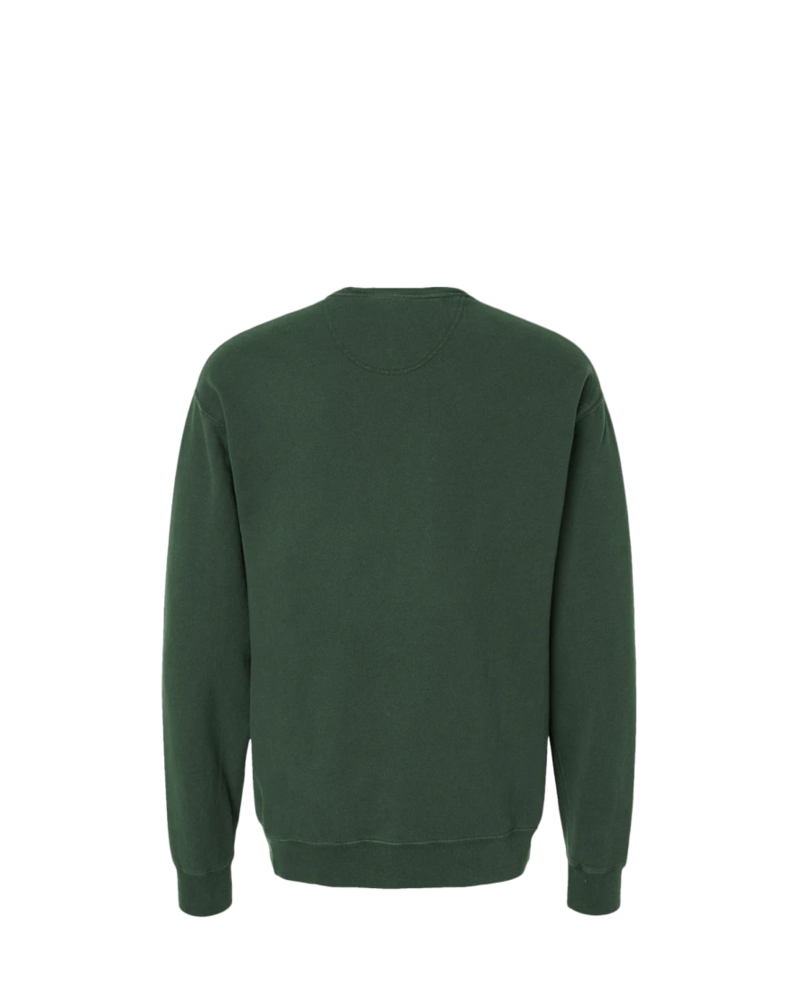 Image of a model wearing a GDH400 ComfortWash by Hanes Garment-Dyed Crewneck Sweatshirt