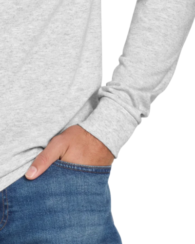 Closeup of a 29LS Jerzees Long Sleeve Tee