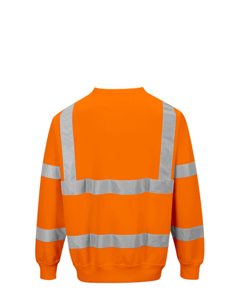 Image of a model wearing a B303 Portwest Hi-Vis Sweatshirt
