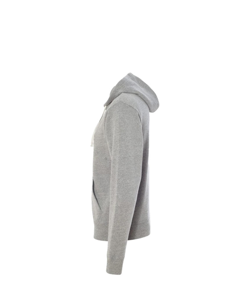 Image of a model wearing a 8872 J. America Tri-Blend Hooded Full-Zip Sweatshirt