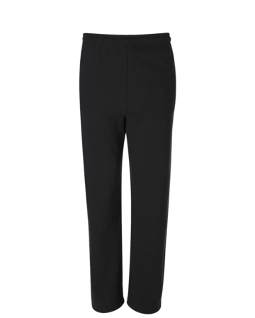 Model wearing a 974MP Jerzees NuBlend Open Bottom Pocketed Sweatpants