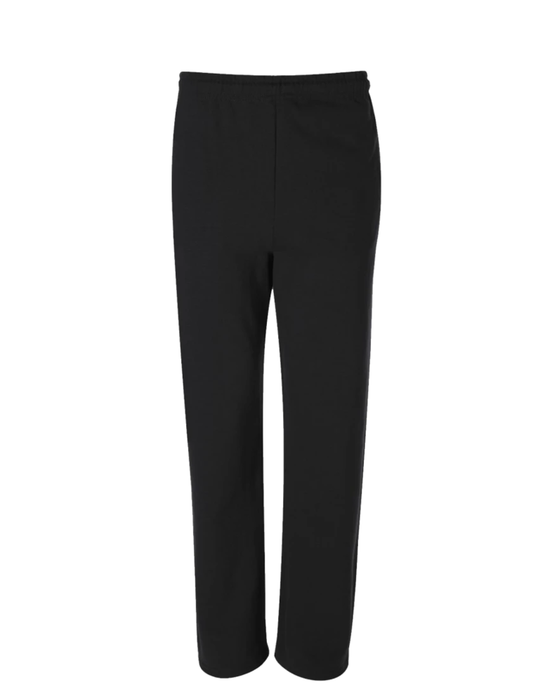 Image of a model wearing a 974MP Jerzees NuBlend Open Bottom Pocketed Sweatpants