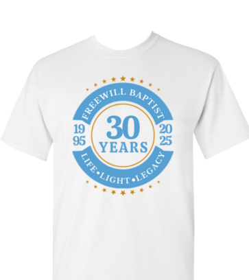 Church Anniversary Shirt with Stars design idea