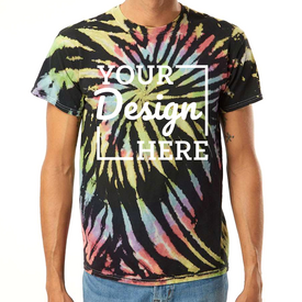 200MS Tie-Dyed Multi-Color Spiral Tee