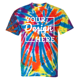 200TD Tie-Dyed Rainbow Cut-Spiral Tee