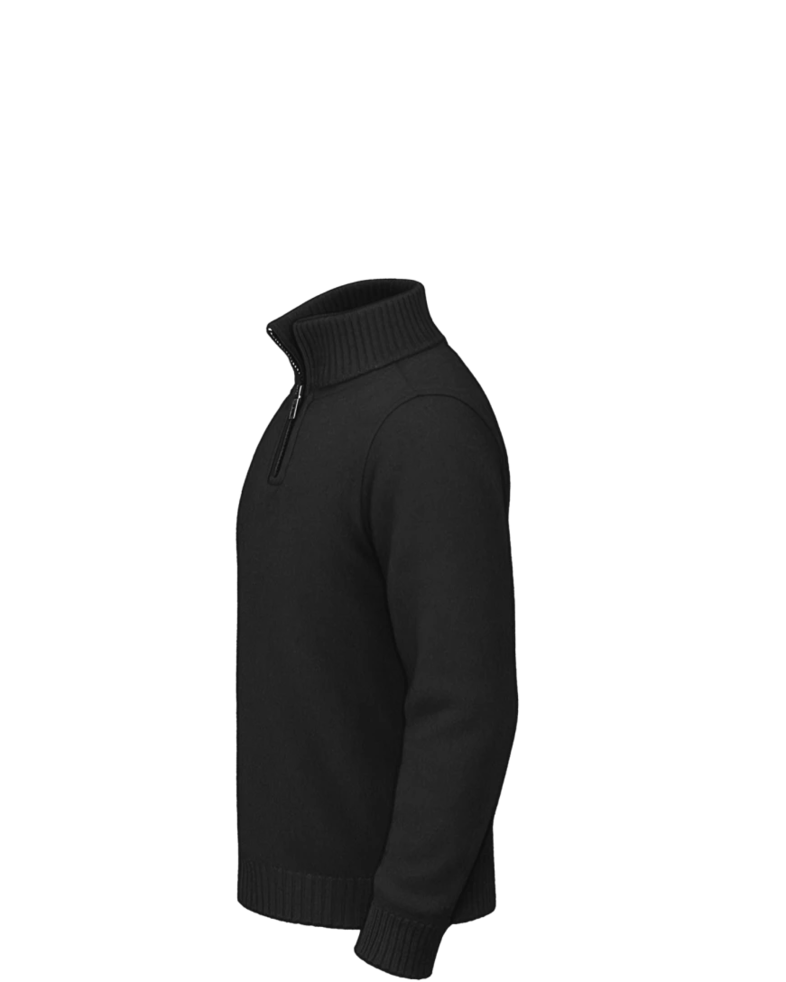 Image of a model wearing a BB18402 Brooks Brothers® Cotton Stretch 1/4-Zip Sweater