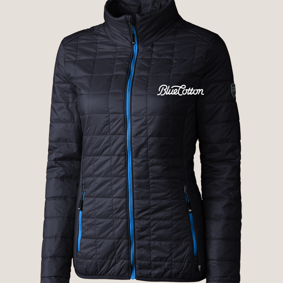 Image of LCO00007 Cutter & Buck Rainier PrimaLoft® Womens Eco Insulated Full Zip Puffer Jacket