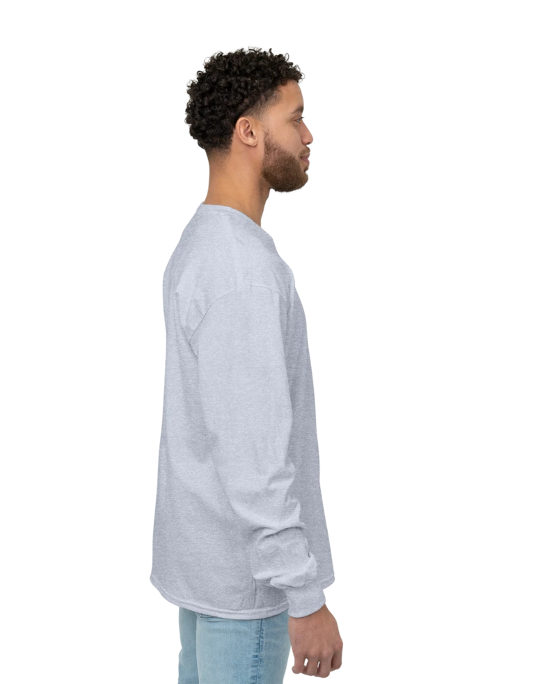 Image of a model wearing a 2400 Gildan Ultra Cotton Long Sleeve