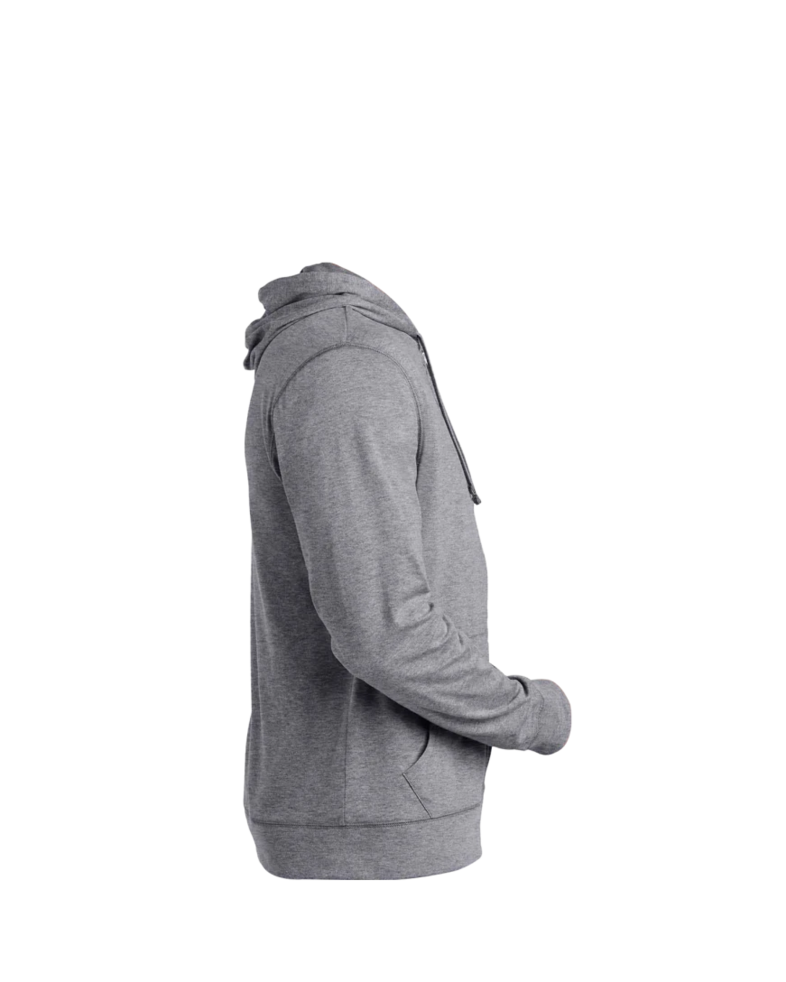 Image of a model wearing a DT1100 District Young Mens Jersey Full-Zip T-shirt Hoodie