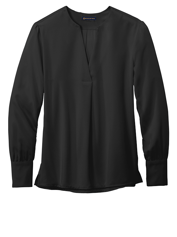 BB18009 Brooks Brothers® Women’s Open-Neck Satin Blouse