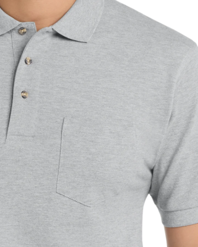 Closeup of a K420P Port Authority Pique Knit Sport Shirt with Pocket