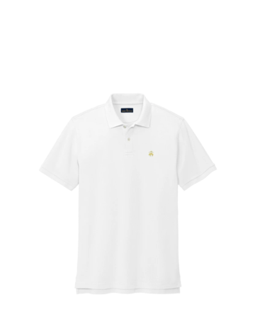 Model wearing a BB18200 Brooks Brothers® Pima Cotton Pique Polo