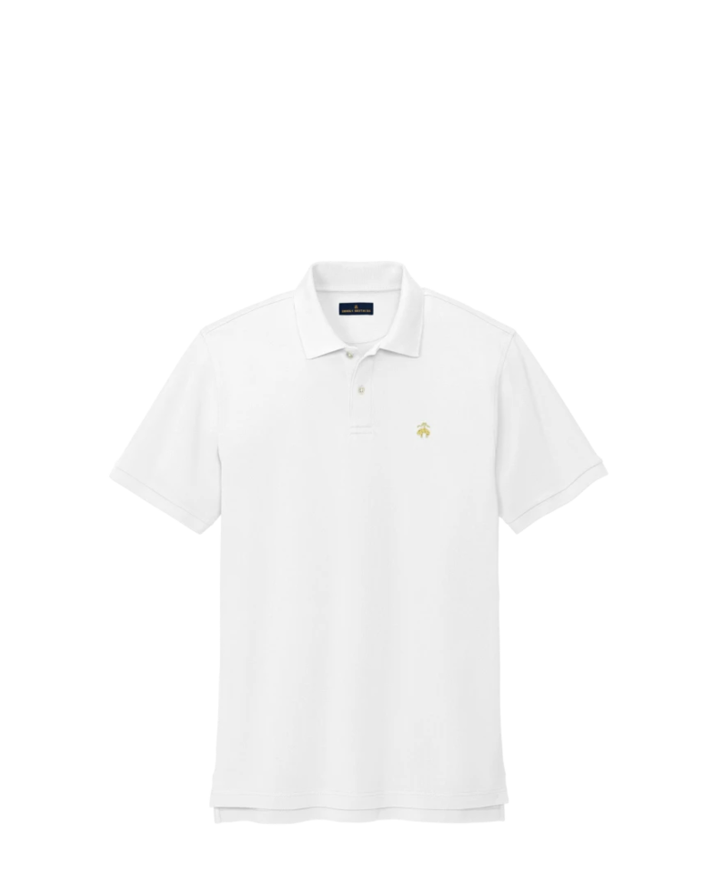 Image of a model wearing a BB18200 Brooks Brothers® Pima Cotton Pique Polo