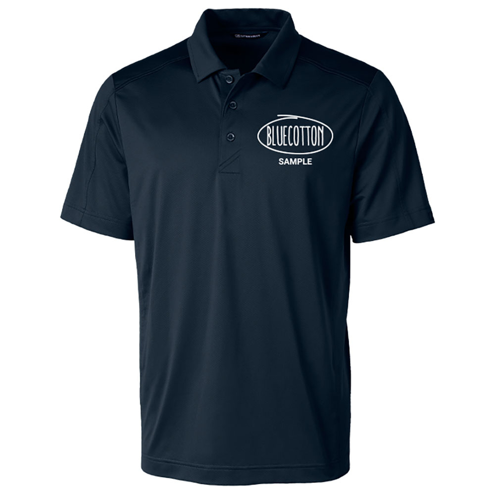 Image of MCK01127 Cutter & Buck Prospect Textured Stretch Mens Short Sleeve Polo