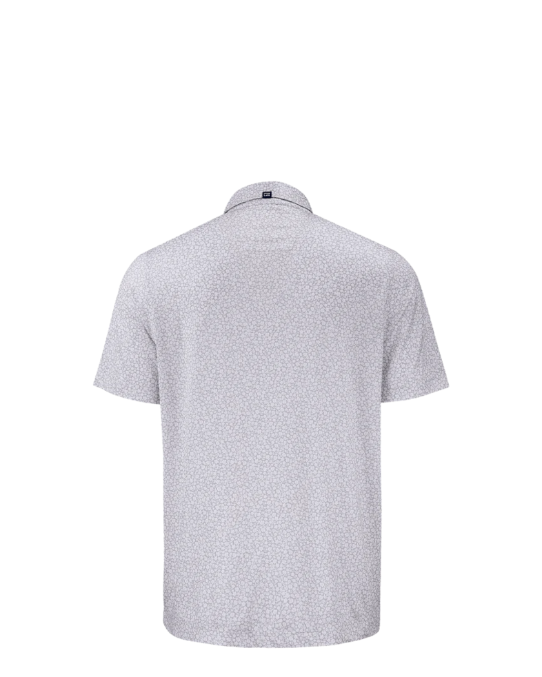 Image of a model wearing a MCK01344 Cutter & Buck Pike Eco Flora Print Recycled Mens Polo