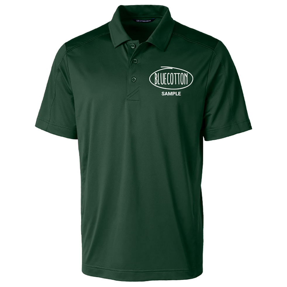 Image of MCK01127 Cutter & Buck Prospect Textured Stretch Mens Short Sleeve Polo