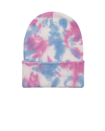 Model wearing a SP412 Sportsman 12" Tie-Dyed Knit Cap