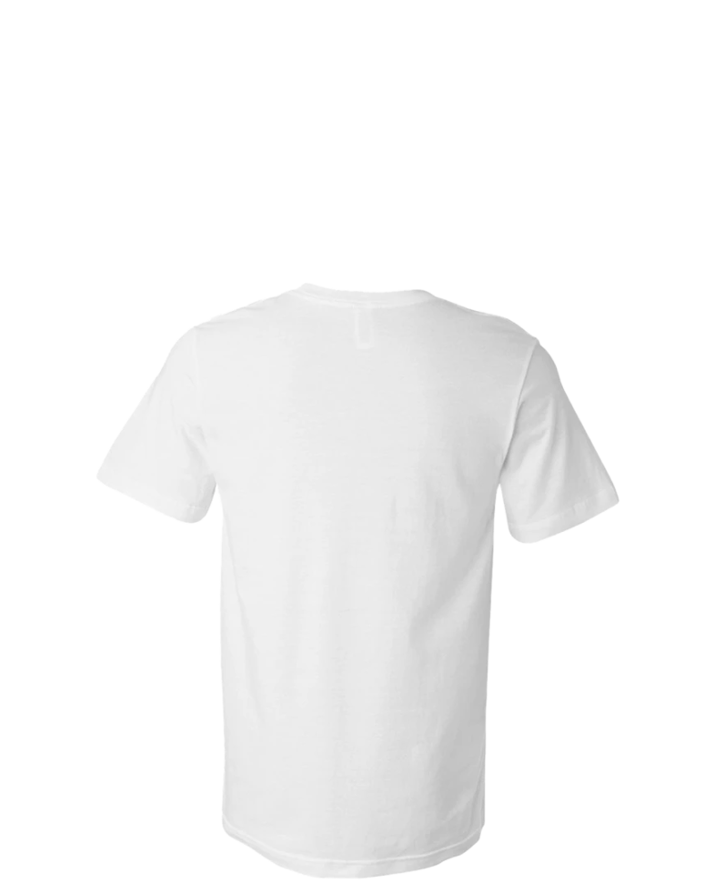 Image of a model wearing a 3021 Bella + Canvas Jersey Pocket T-Shirt