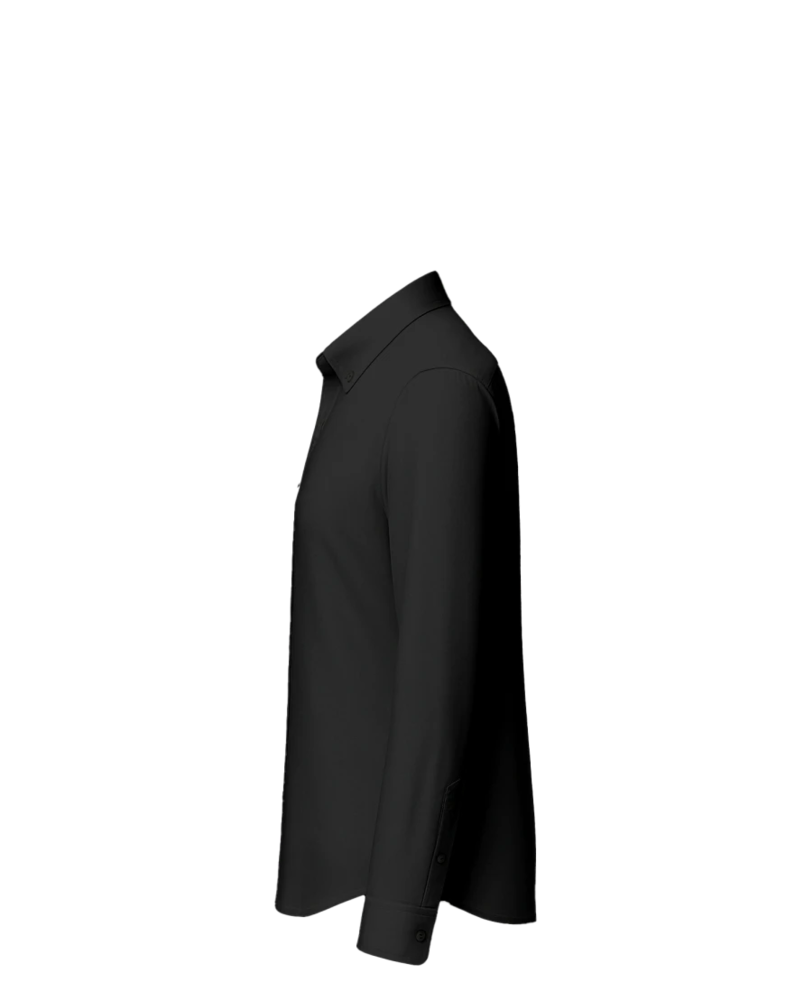 Image of a model wearing a BB18007 Brooks Brothers® Women’s Full-Button Satin Blouse