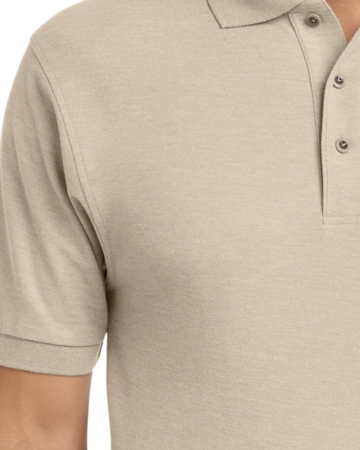 Closeup of a K500P Port Authority Silk Touch Polo with Pocket