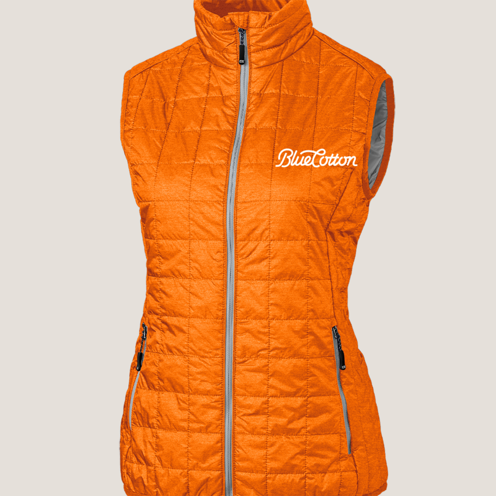 Image of LCO00008 Cutter & Buck Rainier PrimaLoft® Womens Eco Insulated Full Zip Puffer Vest